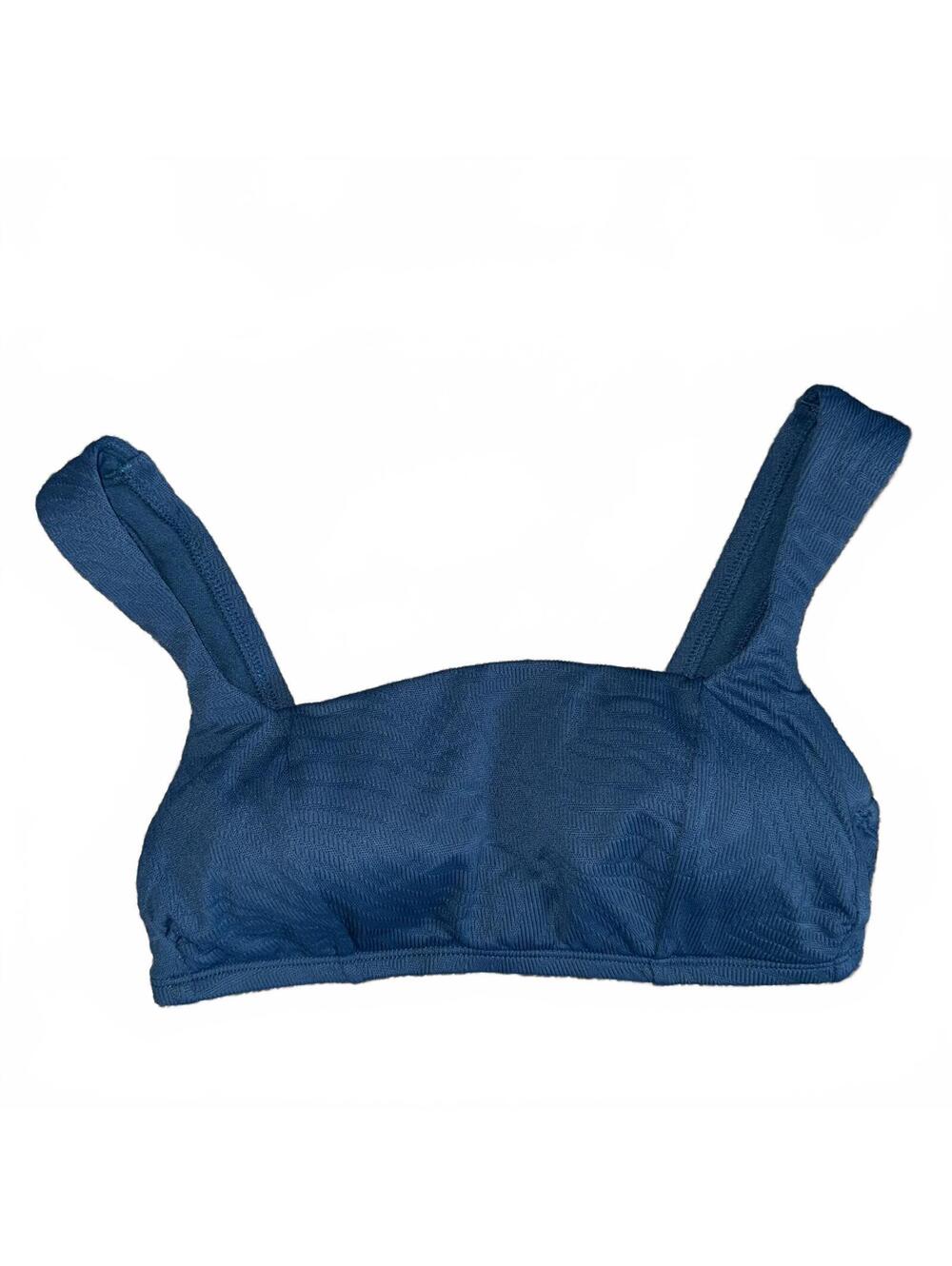 Shade & Shore Navy Blue Scoop Neck Bikini Top Women's Size XS NWT